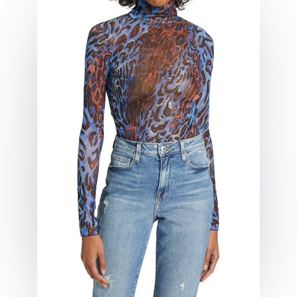 Jonathan Simkhai Tops - JONATHAN SIMKHAI  Asher Mesh Turtleneck Top Size xs